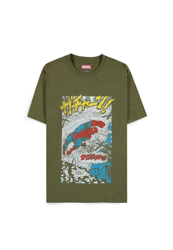 T-Shirt Manches courtes  de Spider-Man - Comic Style - S à XXL - pour Homme - olive - Spider-Man