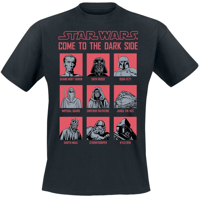 T-Shirt Manches courtes Disney de Star Wars - Come to the dark side - M à XXL - pour Homme - noir - Star Wars