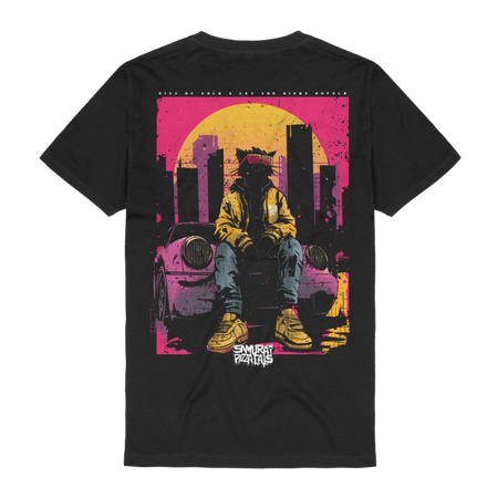 T-Shirt Manches courtes  de Samurai Pizza Cats - City Of Gold Sunset - S à 3XL - pour Homme - noir - Samurai Pizza Cats - View 2