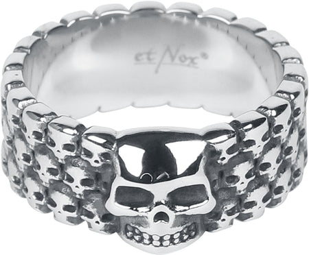 Bague  de etNox hard and heavy - 1000 Skulls - pour Unisexe - couleur argent - etNox hard and heavy