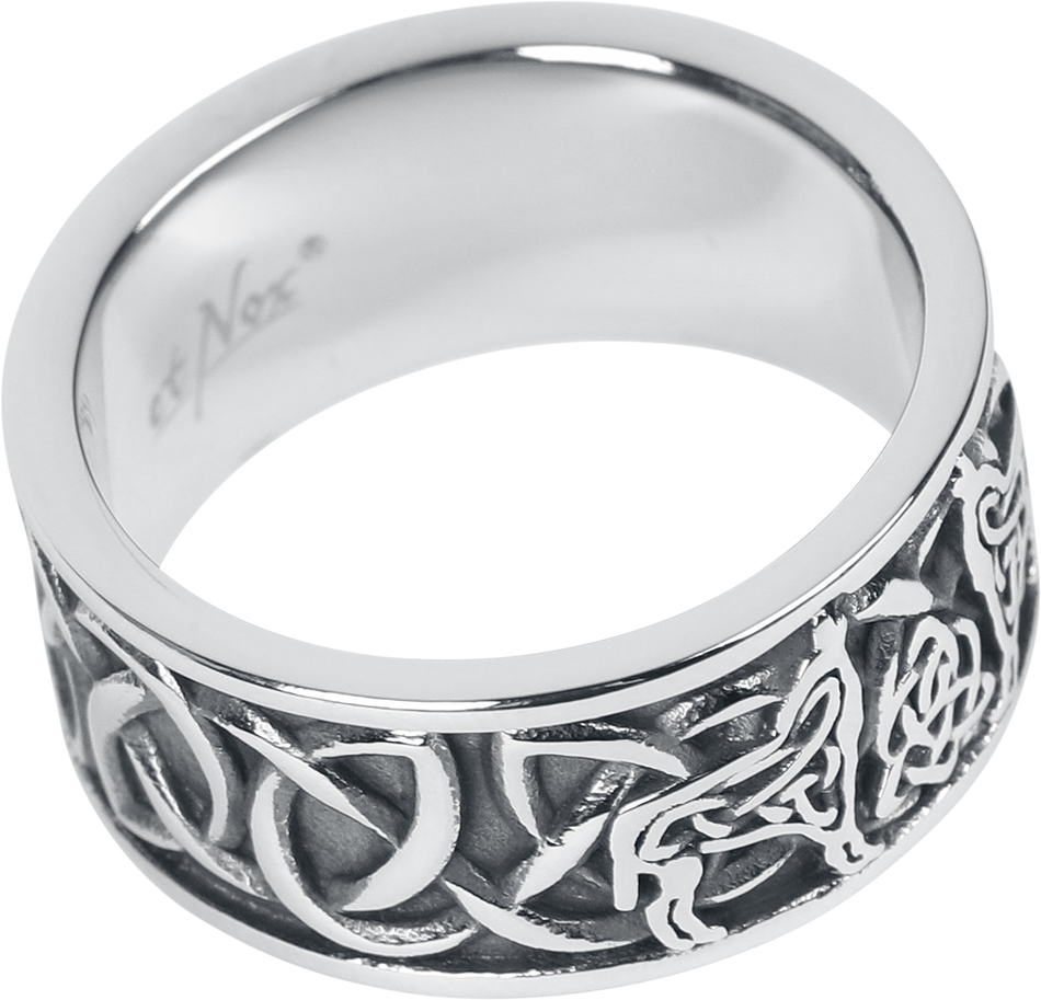 Bague  de etNox - Keltische Wölfe - pour Unisexe - couleur argent - etNox - View 2