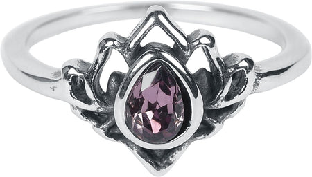 Bague  de etNox - Purple Lotus - pour Femme - couleur argent - etNox
