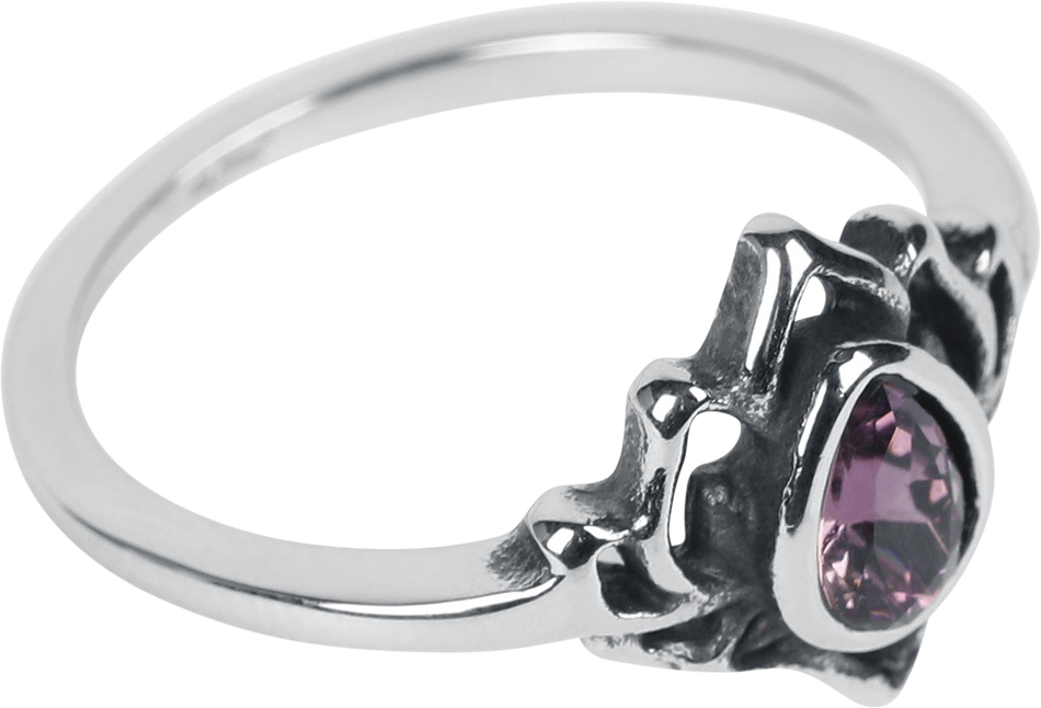 Bague  de etNox - Purple Lotus - pour Femme - couleur argent - etNox - View 2