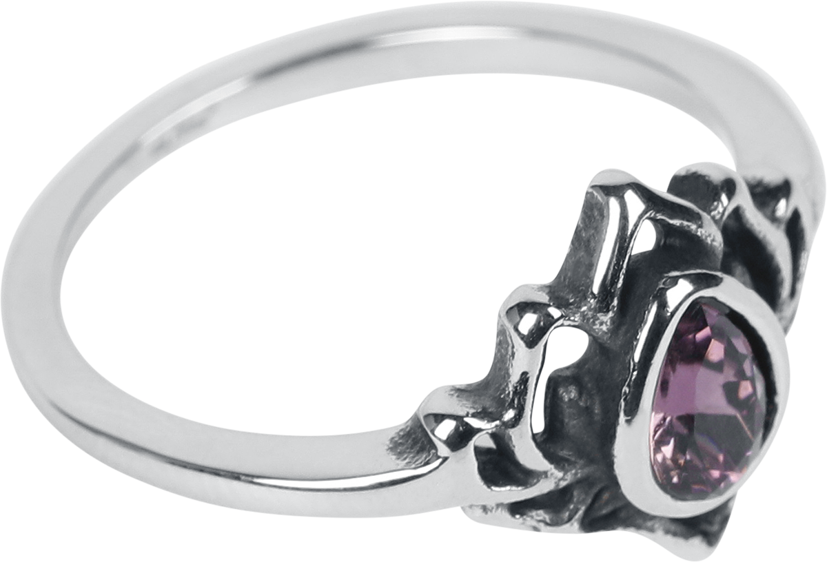 Bague  de etNox - Purple Lotus - pour Femme - couleur argent - etNox - View 2
