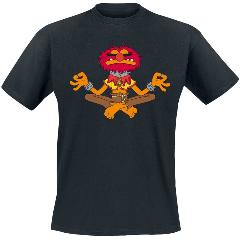 T-Shirt Manches courtes Disney de Le Muppet Show - Animal Meditating - M à 5XL - pour Homme - noir - Le Muppet Show