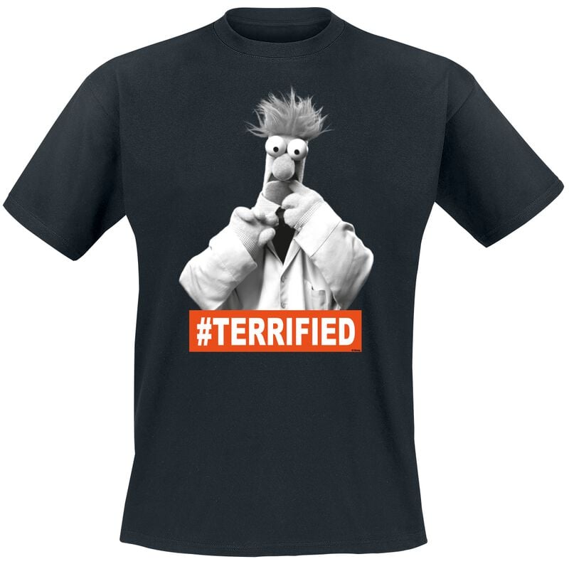 T-Shirt Manches courtes Disney de Le Muppet Show - Beaker Terrified - M à 5XL - pour Homme - noir - Le Muppet Show