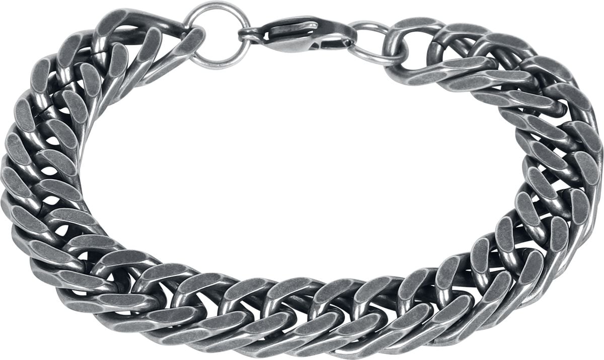 Bracelet  de etNox hard and heavy - Bracelet Chaîne Curb - pour Homme - couleur argent - etNox hard and heavy