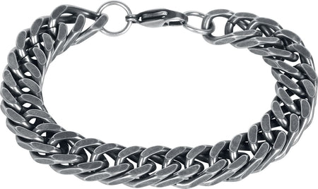 Bracelet  de etNox hard and heavy - Bracelet Chaîne Curb - pour Homme - couleur argent - etNox hard and heavy