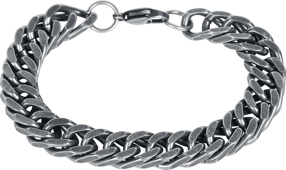 Bracelet  de etNox hard and heavy - Bracelet Chaîne Curb - pour Homme - couleur argent - etNox hard and heavy