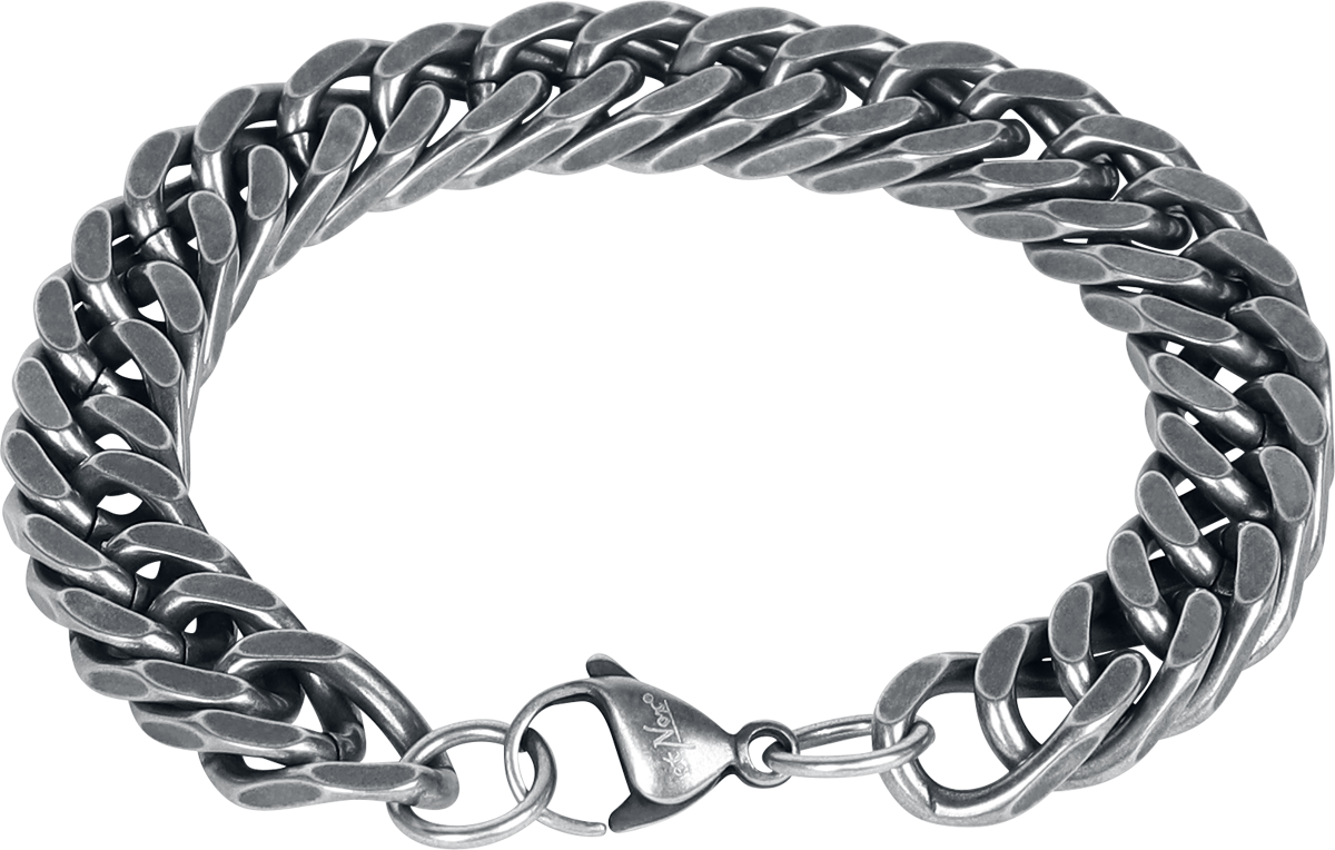 Bracelet  de etNox hard and heavy - Bracelet Chaîne Curb - pour Homme - couleur argent - etNox hard and heavy - View 2