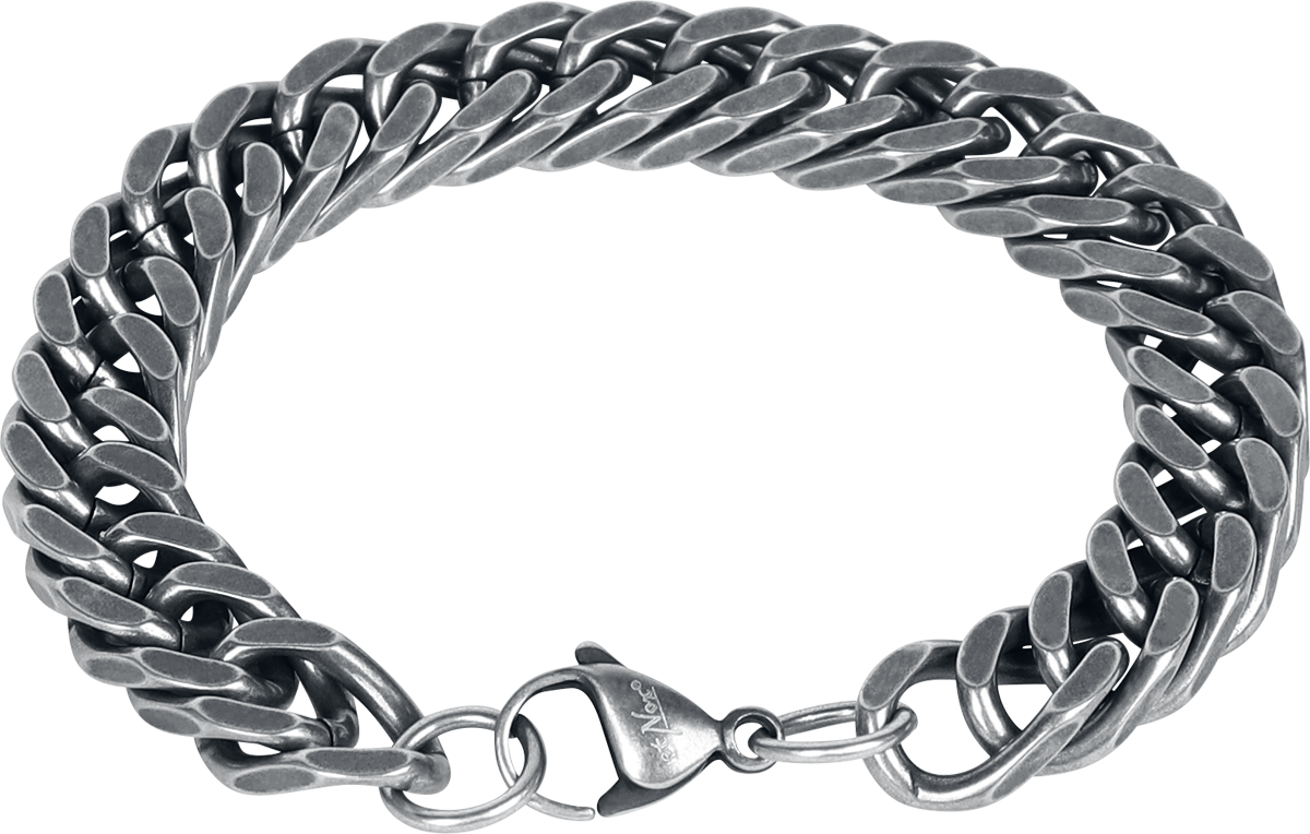 Bracelet  de etNox hard and heavy - Bracelet Chaîne Curb - pour Homme - couleur argent - etNox hard and heavy - View 2
