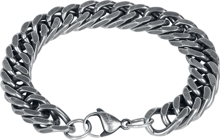Bracelet  de etNox hard and heavy - Bracelet Chaîne Curb - pour Homme - couleur argent - etNox hard and heavy - View 2