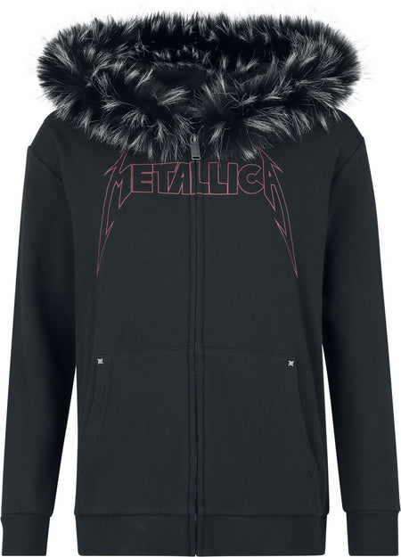 Sweat-shirt zippé à capuche  de Metallica - EMP Signature Collection - S à XXL - pour Femme - noir - metallica