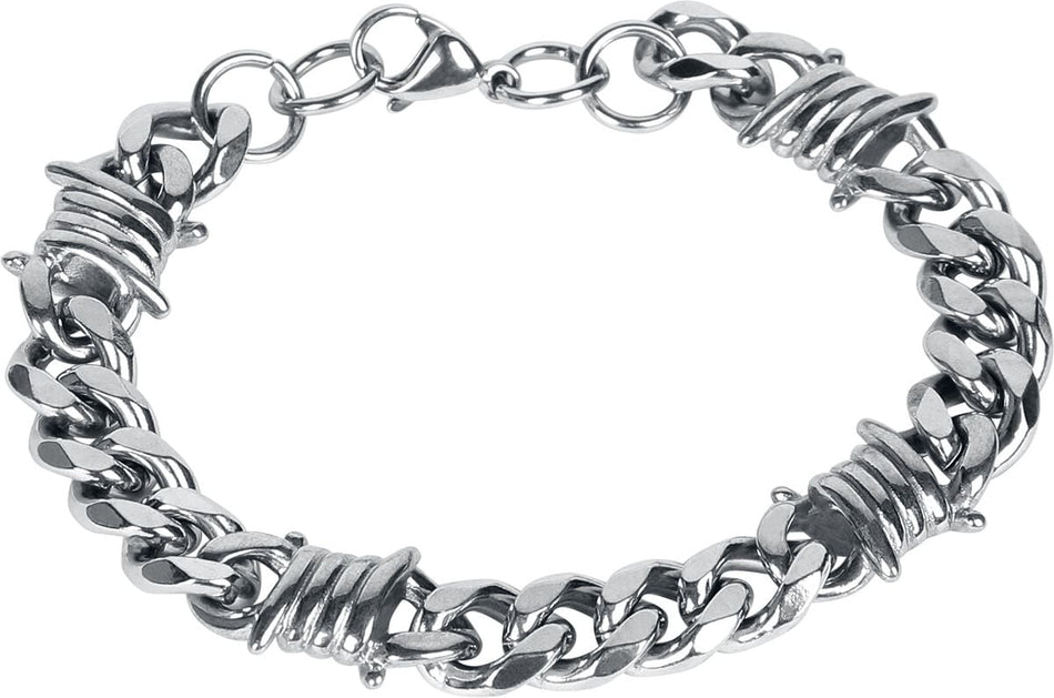 Bracelet  de etNox hard and heavy - Barbed Wire Tank - Chaîne - pour Homme - couleur argent - etNox hard and heavy