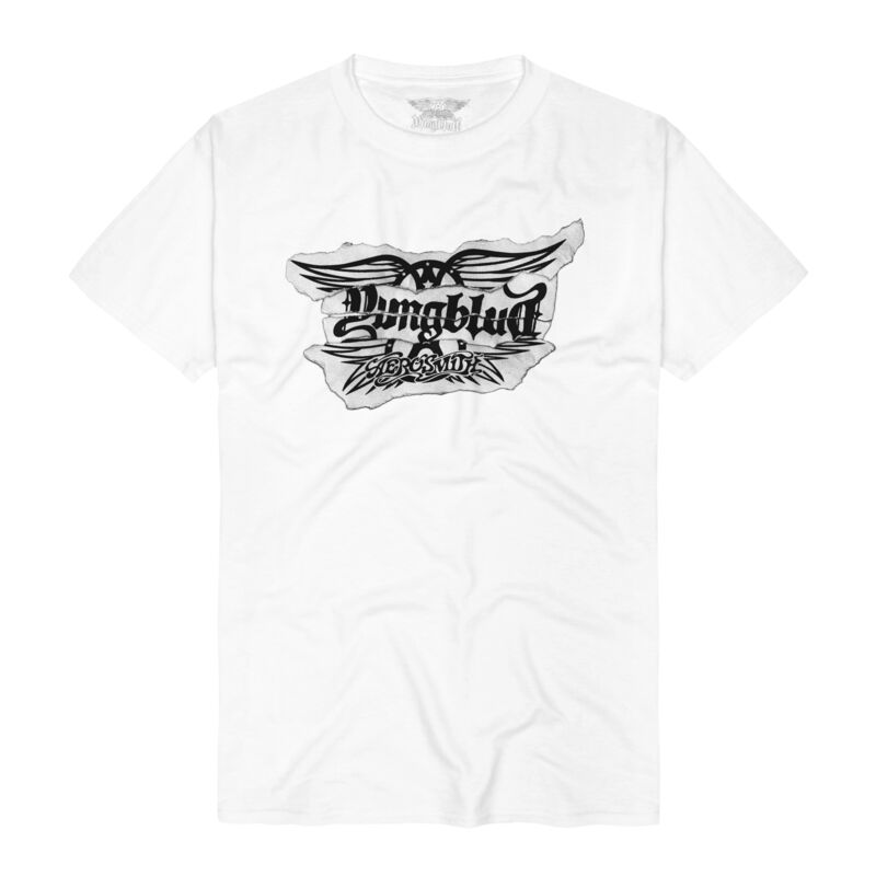 T-Shirt Manches courtes  de Yungblud - Yungblud x Aerosmith - S à 3XL - pour Homme - blanc - Yungblud