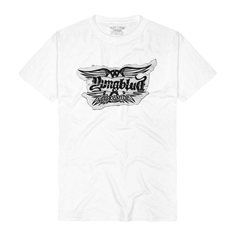 T-Shirt Manches courtes  de Yungblud - Yungblud x Aerosmith - S à 3XL - pour Homme - blanc - Yungblud