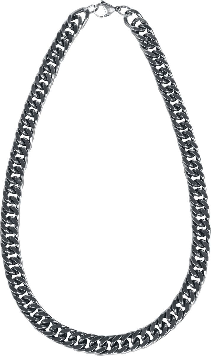 Collier  de etNox hard and heavy - Chaîne Curb - pour Homme - couleur argent - etNox hard and heavy