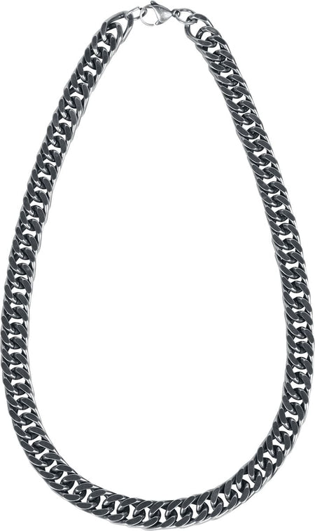 Collier  de etNox hard and heavy - Chaîne Curb - pour Homme - couleur argent - etNox hard and heavy