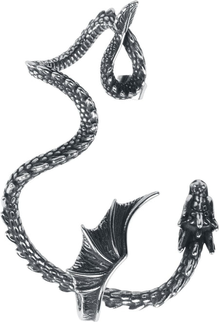 Clous d'oreilles Gothic de etNox hard and heavy - Winged Dragon (gauche) - pour Unisexe - couleur argent - etNox hard and heavy