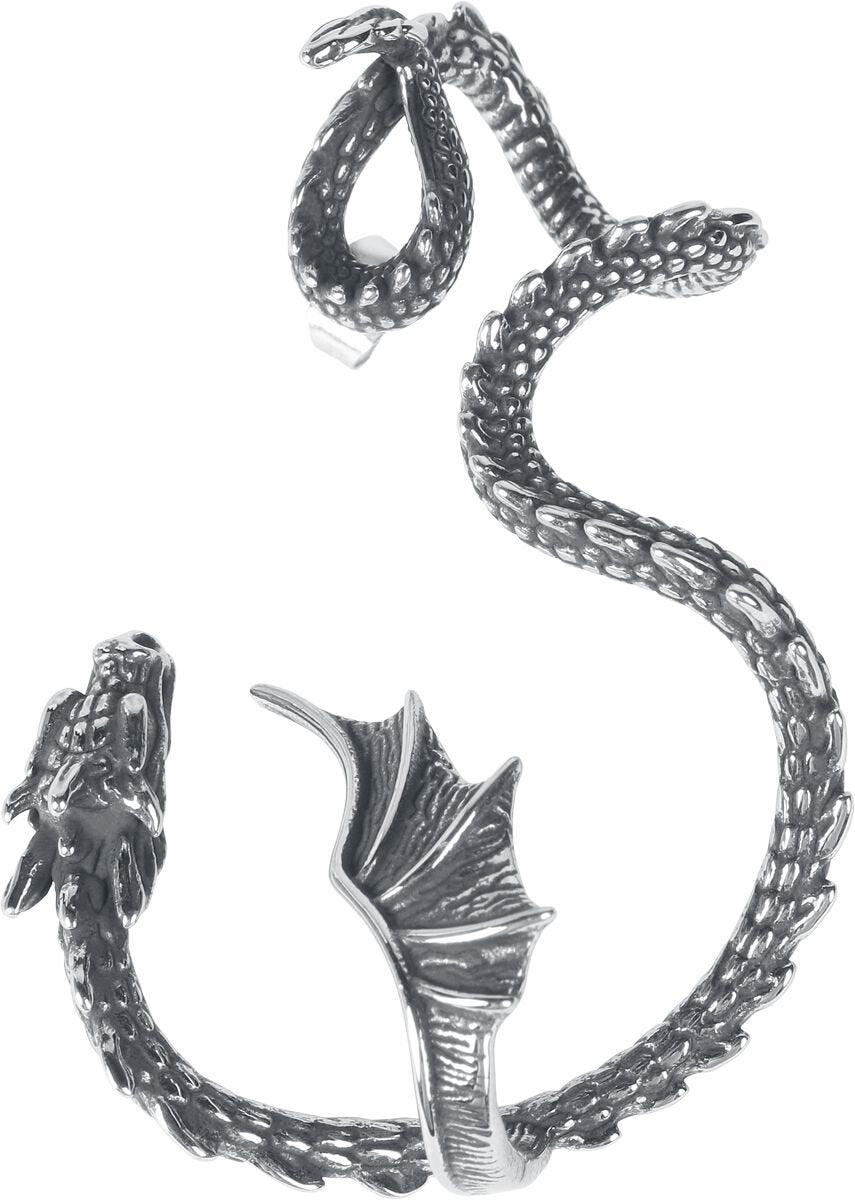 Clous d'oreilles Gothic de etNox hard and heavy - Winged Dragon (droite) - pour Unisexe - couleur argent - etNox hard and heavy