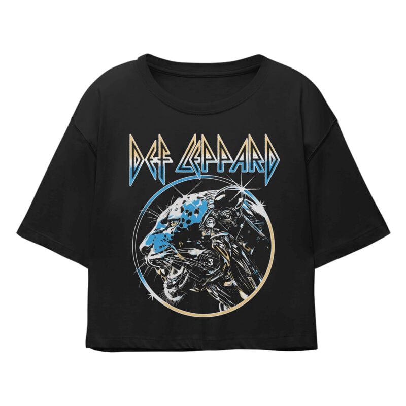 T-Shirt Manches courtes  de Def Leppard - Mech Leopard - S à 3XL - pour Femme - noir - Def Leppard