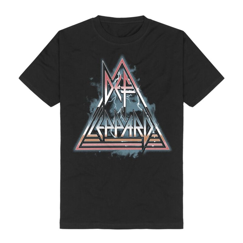 T-Shirt Manches courtes  de Def Leppard - Triangle Logo - S à 3XL - pour Homme - noir - Def Leppard
