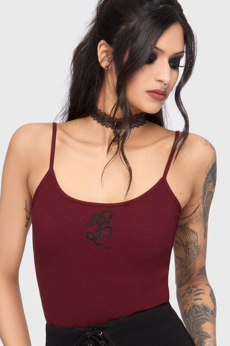Top Gothic de Killstar - Twilight Viper Cami Top - S à 4XL - pour Femme - bordeaux - Killstar
