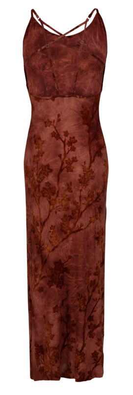 Robe longue Gothic de Killstar - Twilight Viper Flocked Maxi Dress - XS à 4XL - pour Femme - rouge - Killstar - View 2