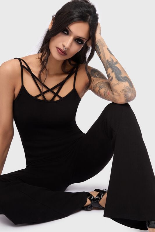 Salopette Gothic de Killstar - Twilight Viper Jumpsuit - XS à 4XL - pour Femme - noir - Killstar