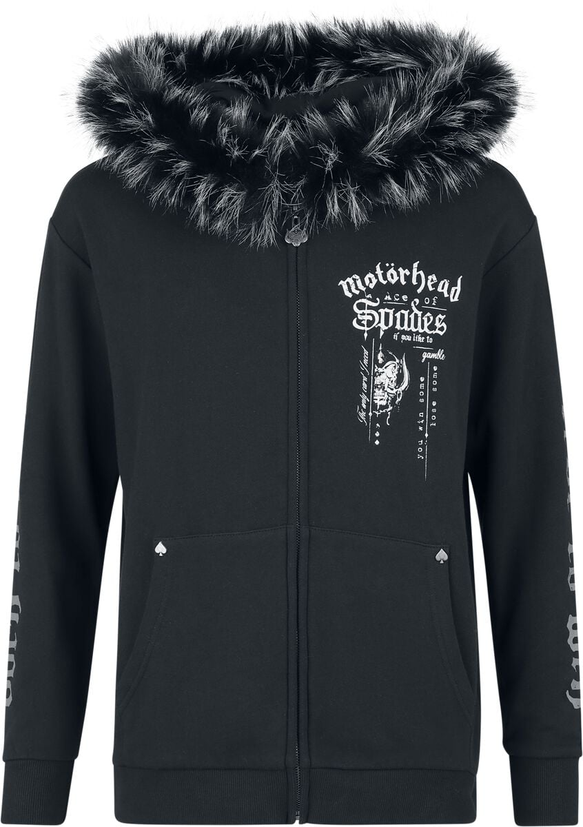 Sweat-shirt zippé à capuche  de Motörhead - EMP Signature Collection - S à XXL - pour Femme - noir - Motörhead