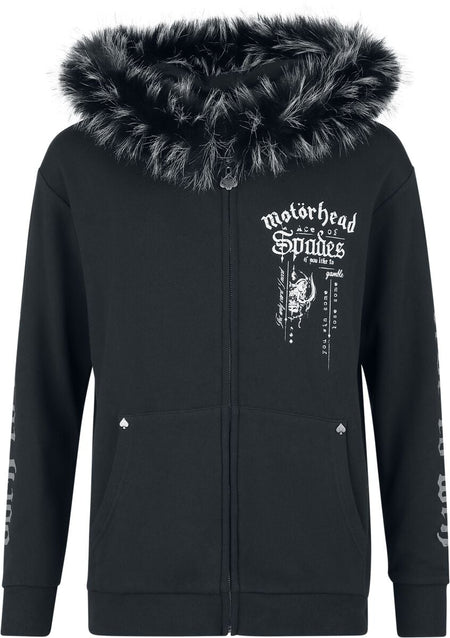 Sweat-shirt zippé à capuche  de Motörhead - EMP Signature Collection - S à XXL - pour Femme - noir - Motörhead