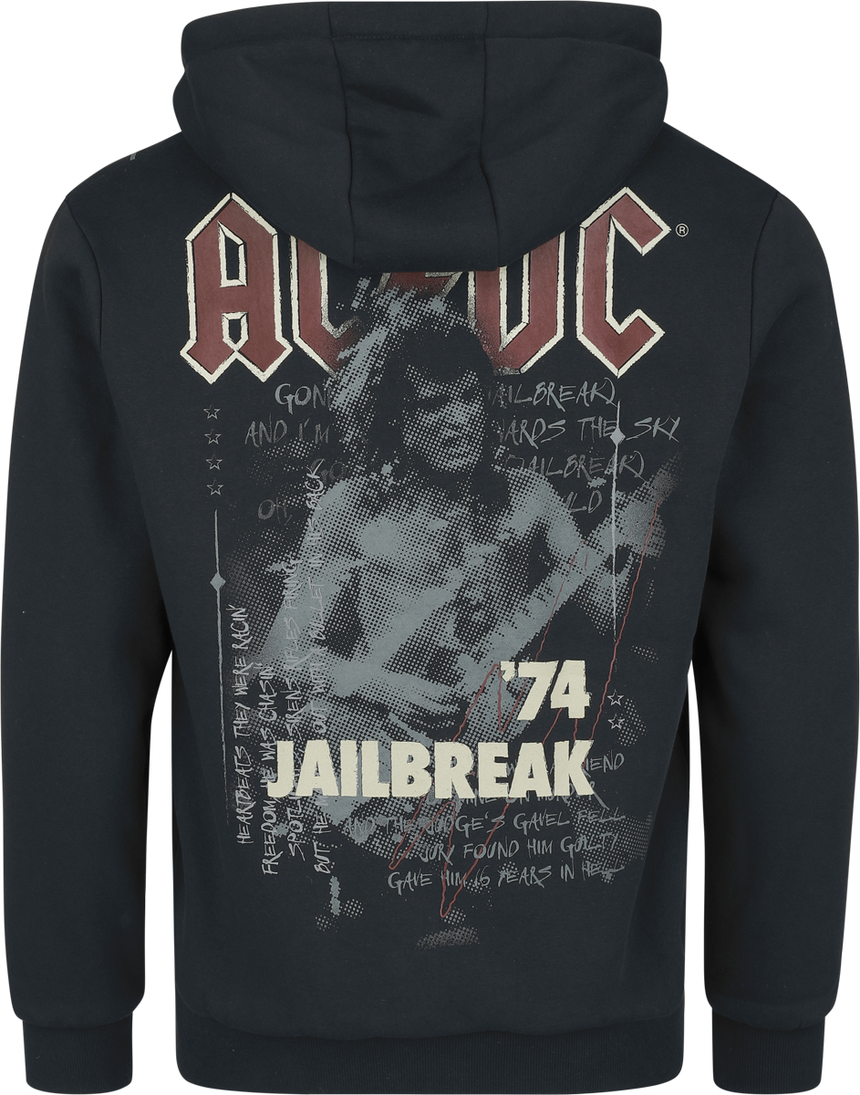 Sweat-shirt zippé à capuche  de AC/DC - EMP Signature Collection - S à 3XL - pour Homme - noir - AC/DC - View 2