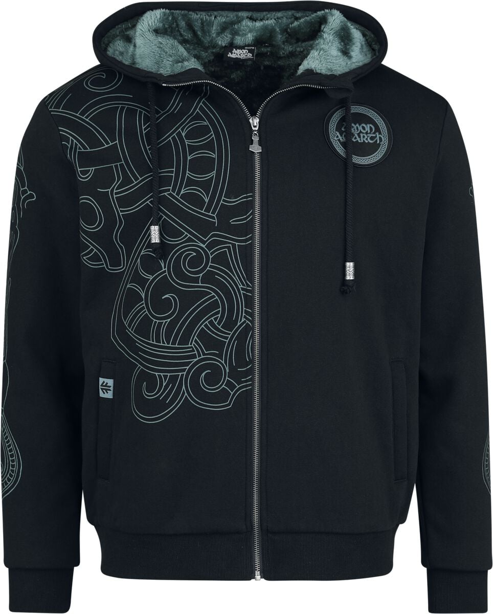 Sweat-shirt zippé à capuche  de Amon Amarth - EMP Signature Collection - S à 3XL - pour Homme - noir - Amon Amarth