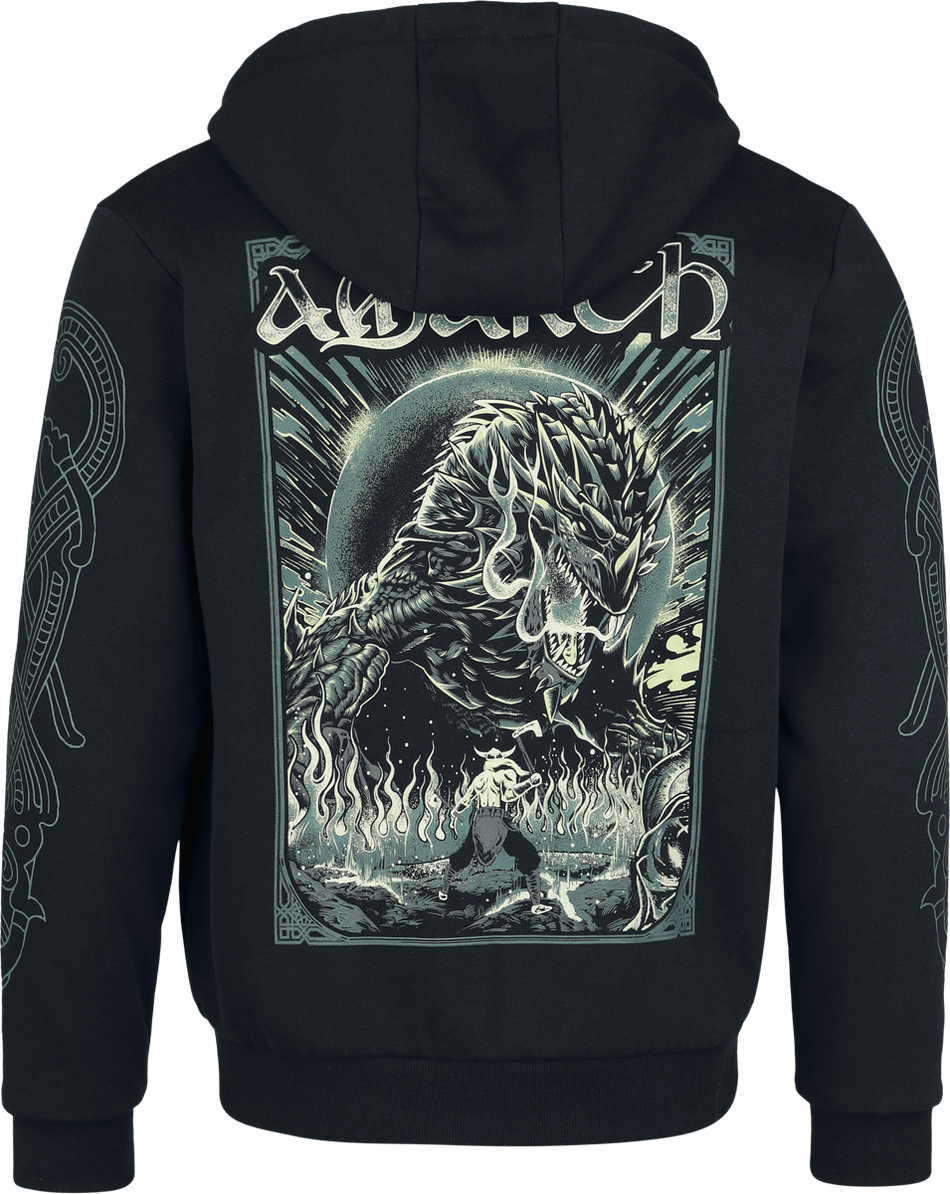 Sweat-shirt zippé à capuche  de Amon Amarth - EMP Signature Collection - S à 3XL - pour Homme - noir - Amon Amarth - View 2