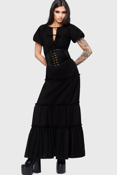 Top Gothic de Killstar - Celestial Summer - Midnight Vale Top - XS à XL - pour Femme - noir - Killstar - View 2