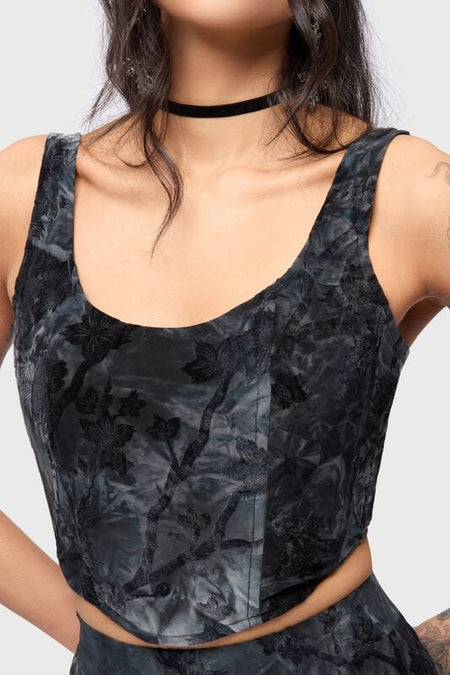 Top Gothic de Killstar - Celestial Summer - Midnight Vale Corset Top - M à 4XL - pour Femme - marine - Killstar