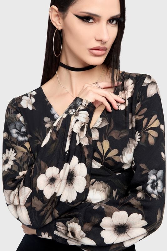 Chemisier Gothic de Killstar - Celestial Summer - Stellar Hour Long Sleeve Blouse - S à 4XL - pour Femme - noir - Killstar