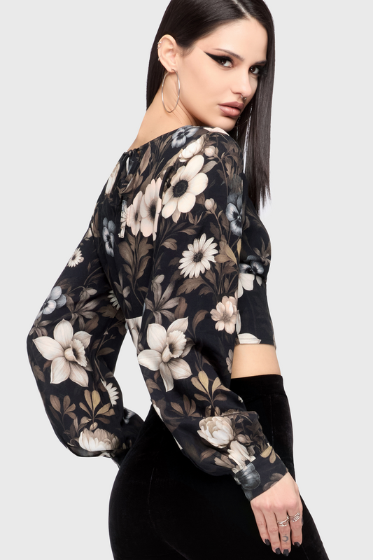 Chemisier Gothic de Killstar - Celestial Summer - Stellar Hour Long Sleeve Blouse - S à 4XL - pour Femme - noir - Killstar - View 2