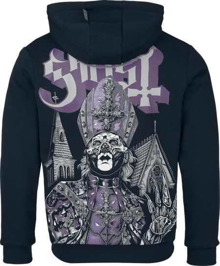 Sweat-shirt zippé à capuche  de Ghost - Ghost - Collection Signature EMP - S à 3XL - pour Homme - noir - Ghost - View 2