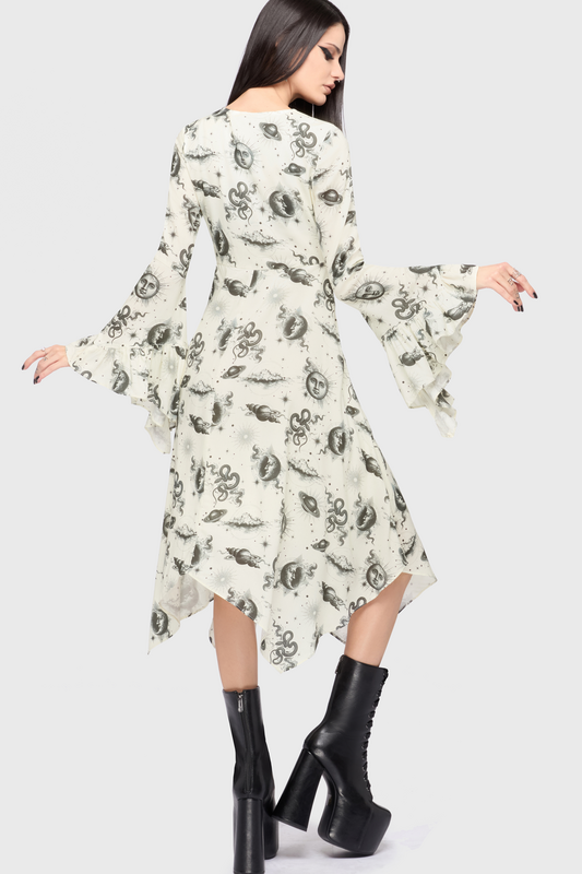 Robe mi-longue Gothic de Killstar - Celestial Night Midi Dress - XS à 4XL - pour Femme - crème - Killstar - View 2