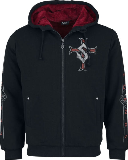 Sweat-shirt zippé à capuche  de Sabaton - EMP Signature Collection - S à 3XL - pour Homme - noir - Sabaton
