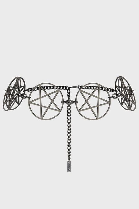 Ceinture Gothic de Killstar - Celestial Summer - Pentagramme - pour Femme - couleur argent - Killstar