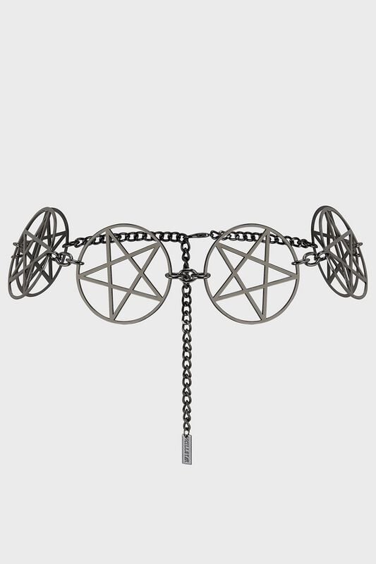 Ceinture Gothic de Killstar - Celestial Summer - Pentagramme - pour Femme - couleur argent - Killstar