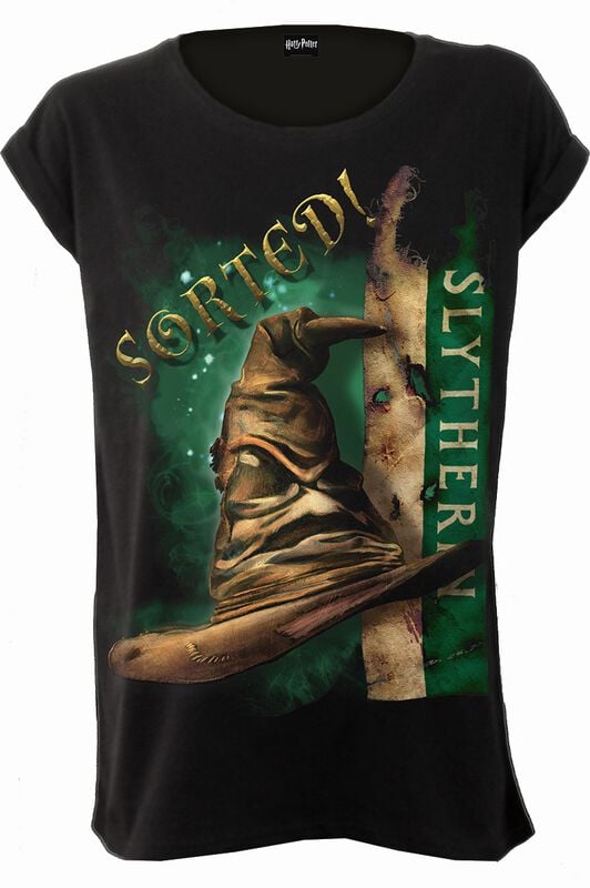 T-Shirt Manches courtes  de Harry Potter - Slytherin Hat - S à XXL - pour Femme - noir - Harry Potter