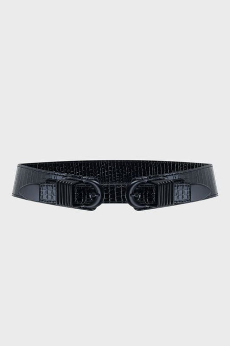 Ceinture Gothic de KIHILIST by KILLSTAR - Kihilist Nova Double Belt - pour Femme - noir - KIHILIST by KILLSTAR