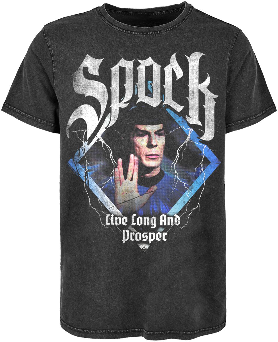 T-Shirt Manches courtes  de Star Trek - Spock Heavy Metal - S à XXL - pour Homme - noir - Star Trek