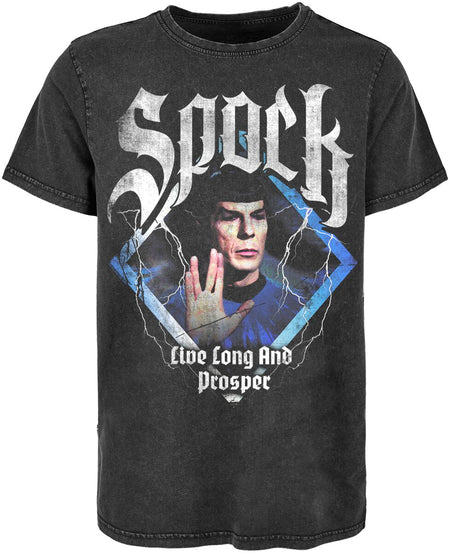 T-Shirt Manches courtes  de Star Trek - Spock Heavy Metal - S à XXL - pour Homme - noir - Star Trek