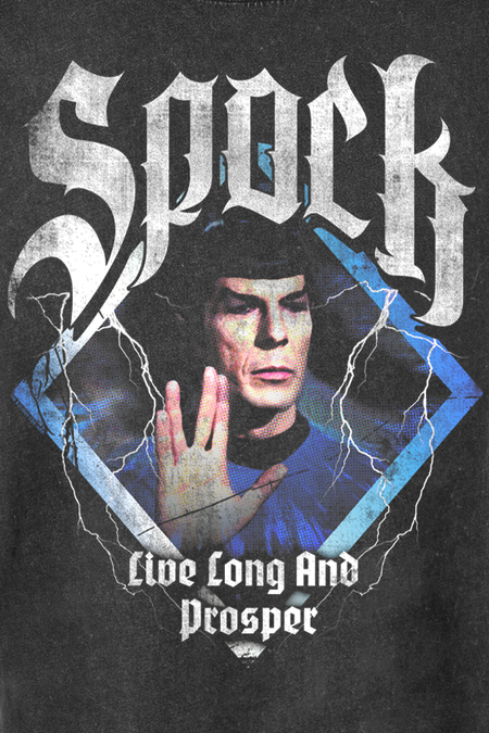 T-Shirt Manches courtes  de Star Trek - Spock Heavy Metal - S à XXL - pour Homme - noir - Star Trek - View 2
