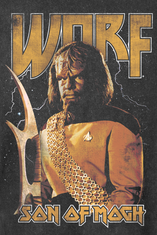 T-Shirt Manches courtes  de Star Trek - The Next Generation - Worf Son Of Mogh - S à XXL - pour Homme - noir - Star Trek - View 2