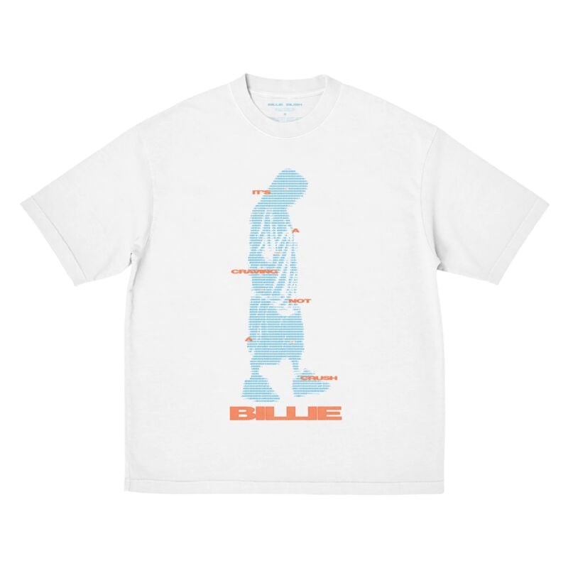 T-Shirt Manches courtes  de Billie Eilish - Not A Crush - S à XXL - pour Homme - blanc - Billie Eilish
